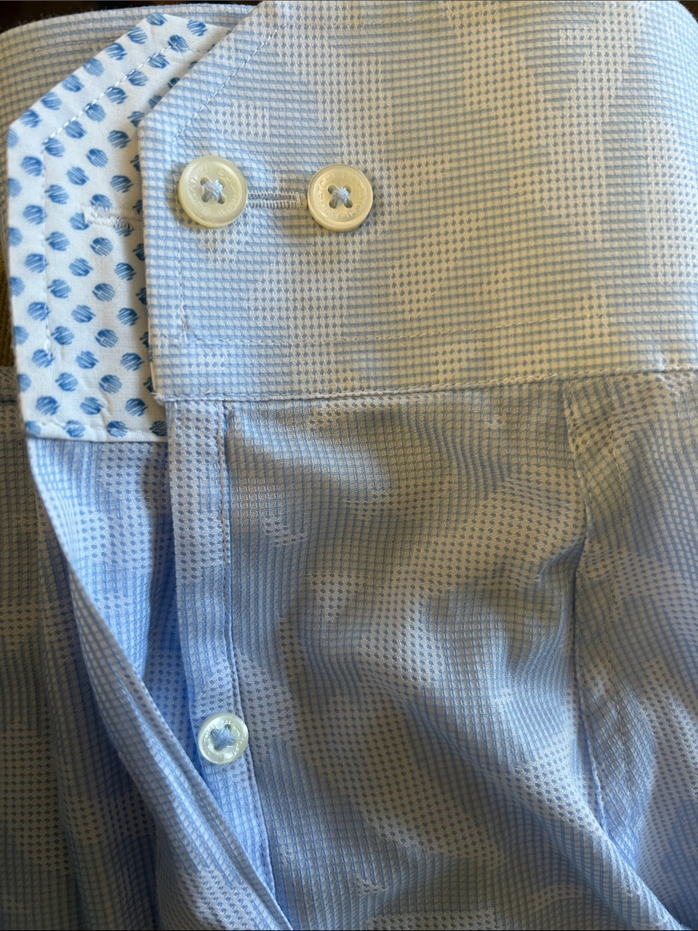 Hard to find floral Bugatchi Pale Blue Abstract Pattern Men's Dress Shirt - Picture 7 of 8